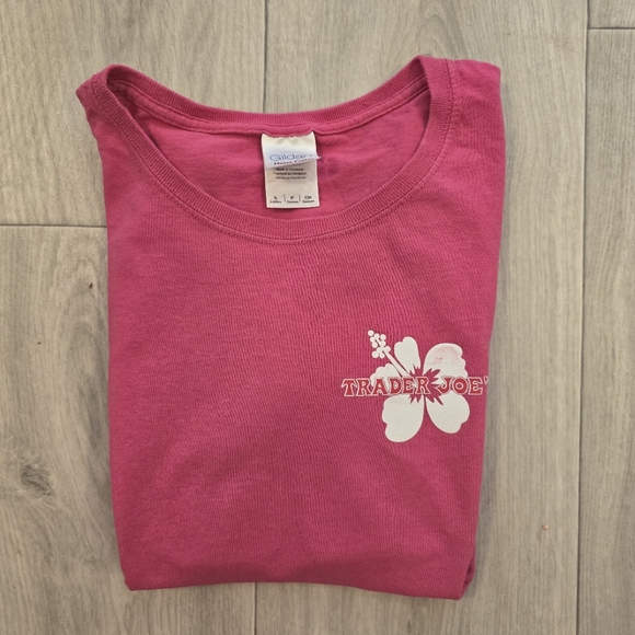 Trader Joes Hot Pink Tee - Picture 6 of 7